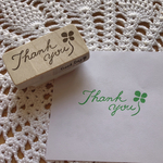 ☆消しゴムはんこ☆Thank you  クローバー  筆記体