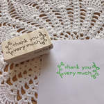 ☆消しゴムはんこ☆thank you very much  ボタニカル