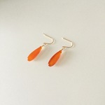 ☆14kgf☆カーネリアンのしずくピアス