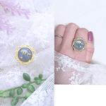【再販】ヴィンテージ かすみ草 ドライフラワー 押し花 レジン リング