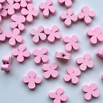 🌸ウッドビーズ🌸ピンクのお花🌸20個🌸69