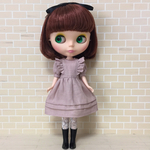 【受注製作】リネンフリルワンピース/グレイッシュピンク
