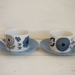 ❁アウトレット❁ダスティブルーの北欧風カップ&ソーサー