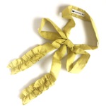ボウタイ[RIBBON TIE(マスタード)]フリル シルクコットン リボン