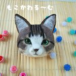 羊毛フェルト 猫 きじしろ ブローチ
