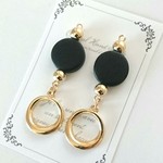 ウッドのサークルピアス/イヤリング