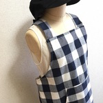 新・肩こり知らずのかぶるだけエプロン ブロックチェック