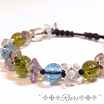 再販＊6༅೫オーシャン エメラルド೫༅ 天然石 パワーストーン ブレスレット