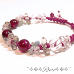 再販＊4༅೫深紅の花びら೫༅ 天然石 パワーストーン ブレスレット