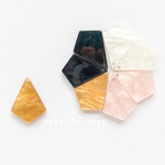 【4色8個15.5×21mm】アクリル マーブル 菱形 チャーム ドロップ