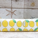 【sale】デコレクションズ＊レモン柄＊ラミネート＊スリムペンケース