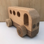 手作り木のおもちゃ  自動車バス