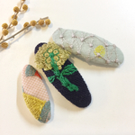 《再販》ミナペルホネンஐ skipお花の刺繍 パッチンピン 3点セット ⑅◡̈*キッズ&ベビー✦ฺプレゼントにも