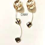 ゴールド×パール×シルバーピアス
