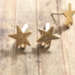 4個 ゴールド スター 星  加工用ピアス   