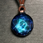 ≪輝く星の揺らめき»　ガラスのペンダント Glass accessories 宇宙ガラス 星 夜空