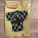 オビツ11＊男物浴衣(市松)
