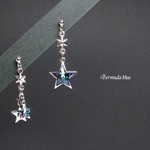 【再販】Bermuda blue star◇アシンメトリーピアス