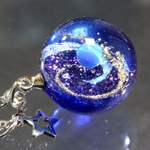 宇宙ミニペンダント ☆ アクアブルーオパール　No.001A 【受注生産】
