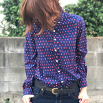 saleとにかく可愛いリンゴ。【ユニセックス】リンゴのドット★釦ダウンシャツ★USコットン