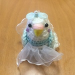 バレリーナ♡セキセイインコちゃん（パステルブルー・モヘア入り）
