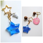 送料込み！【名入れ】スーパースター⭐なスポーツキーホルダー(受注生産品）