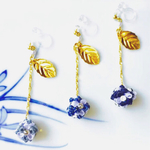 再…販＊ping-pong denim  flower＊ピンポンデニムフラワーイヤリングorピアス