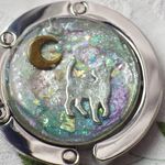 幻想的な猫と月のバッグチャーム♪