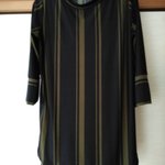 秋物ストライプトップス