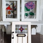 a様ご依頼品3点★アジサイ happyhome ステンドグラス風 小人のドア★*・°