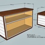 hさまオーダー＊オープン棚＆ベンチセット＊