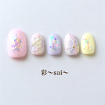 再販☆パステルカラー☆和柄ネイル/小花/小菊/フラワーネイル/着物ネイル/浴衣/袴/振袖/結婚式/ブライダル