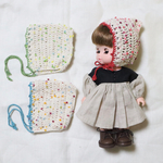 marika様専用 つぶつぶ糸の縁取りボンネット 