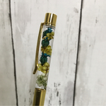 ハンドメイド★ハーバリウムボールペン★イエローゴールド★普段使い★プレゼントにも