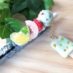 再販☆ポッピングキャンディー☆アイスクリームパフェのスイーツデコ☆ボールペン