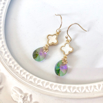 Swarovski クリスタルパラダイスシャインとシェルピアス