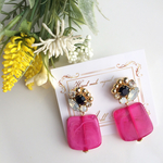 ♡再販♡monotoneビジュー×pink💕ちょっぴり辛口ピアス/イヤリング