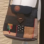 絣☆古布☆リメイク☆ショルダーバッグ(だるまさん…♪)