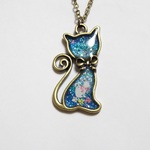 ☆可愛い猫の宇宙塗りレジン：ネコ　in　ネコ☆