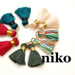 秋色タッセル♡カン付き20mm　5色10個set