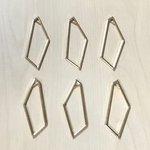 GOLD FLAME DESIGN CHARM PARTS