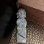 新潟産天然グレー翡翠手彫り印鑑・ハンコ・子布袋樣