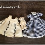 エプロンワンピセット（黒ギンガム）　＃ブライス　＃blythe