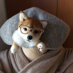 メガネ柴犬❣️ブローチ