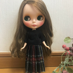 【送料無料】リカちゃん/ブライス チェック プリーツスカート