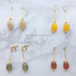 sale♡アースカラーストーンとロンデルのイヤリング∗*ﾟ
