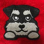 シュナウザーの刺繍ワッペン