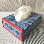 和紙で作ったポケットティッシュケース（波）