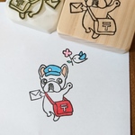 郵便屋さん フレブルの消しゴムはんこ