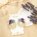 ラタン×ドライフラワーピアス/イヤリング②